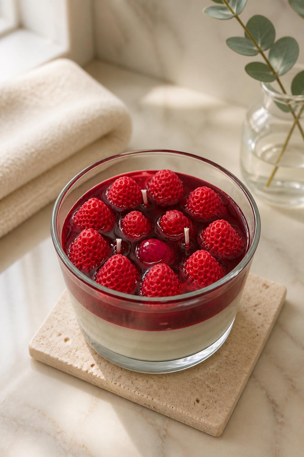 Leckere Strawberry Cheesecake Duftkerze
